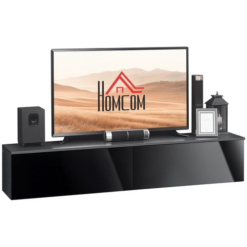 Homcom black high gloss wall - homcom,