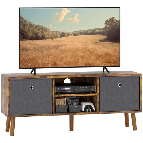 Homcom rustic brown cabinet - brown, tv
